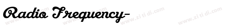 Radio Frequency字体转换